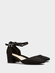 Long Tall Sally Black Block Heel Court Shoes - Image 4 of 5