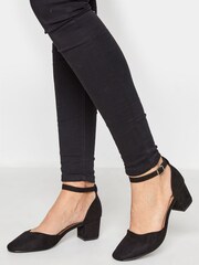 Long Tall Sally Black Block Heel Court Shoes - Image 5 of 5