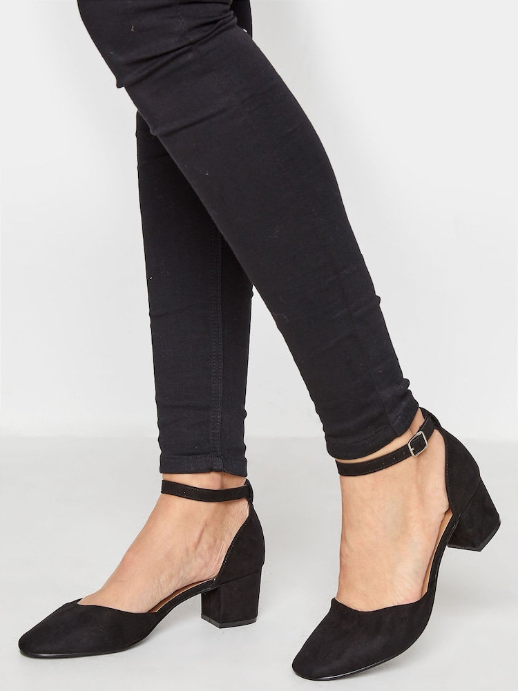 Long Tall Sally Black Block Heel Court Shoes - Image 5 of 5