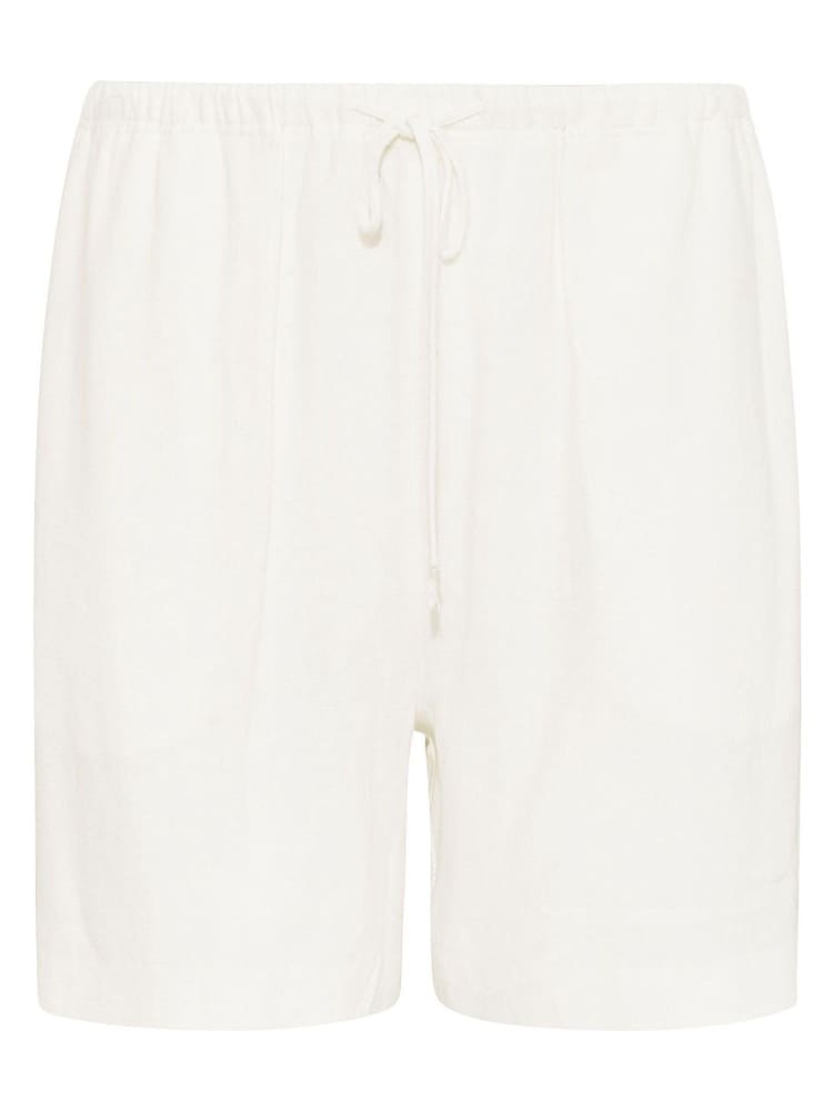 Long Tall Sally White Linen Blend Shorts - Image 9 of 9