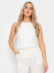 Long Tall Sally White Linen Blend Shorts - Image 7 of 9