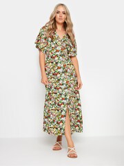 Robe longue long Grand Sally Floral fendu sur le devant - Image 2 of 4