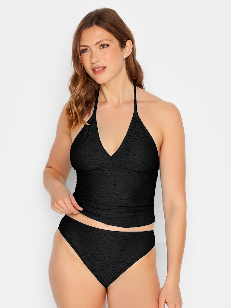 Long Tall Sally Black Crochet Tankini - Image 1 of 5