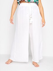 Yours Curve White Tassel Trousers - Image 1 of 5