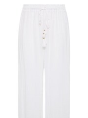 Yours Curve White Tassel Trousers - Image 4 of 5
