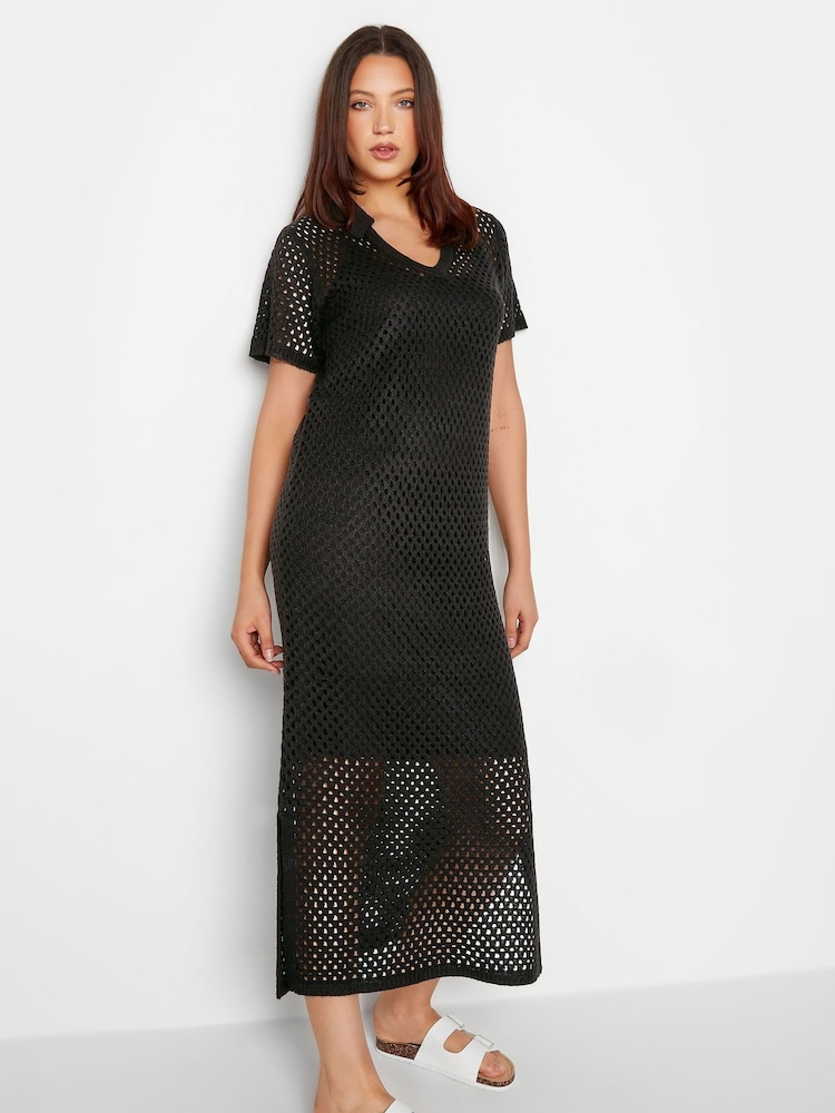 Long Tall Sally Black Crochet Dress - Image 1 of 4