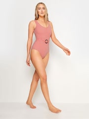 Long Tall Sally Red Gingham Belted Swimsuit - Image 2 of 5