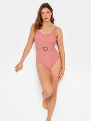Long Tall Sally Red Gingham Belted Swimsuit - Image 5 of 5