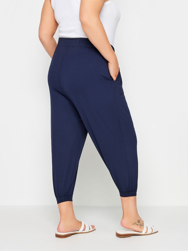 Azul - Pantalones harén capri de Yours Curve - Imagen 2 de 5 Azul - Pantalones harén capri de Yours Curve - Imagen 2 de 5