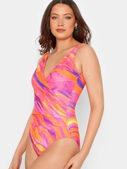 Long Tall Sally Pink Print Swimsuit - Image 4 of 5