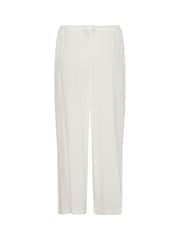 Long Tall Sally White Linen Blend Cropped Trousers - Image 6 of 6