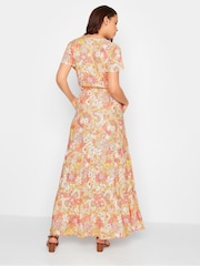 Long Tall Sally Orange Pastel Floral Maxi Dress - Image 2 of 5