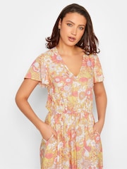 Long Tall Sally Orange Pastel Floral Maxi Dress - Image 4 of 5