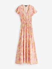 Long Tall Sally Orange Pastel Floral Maxi Dress - Image 5 of 5