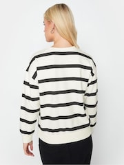 PixieGirl Petite Black Mono Stripe Sweatshirt - Image 2 of 5