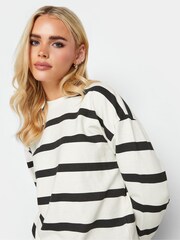 PixieGirl Petite Black Mono Stripe Sweatshirt - Image 3 of 5