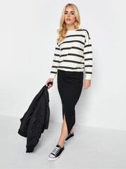 PixieGirl Petite Black Mono Stripe Sweatshirt - Image 4 of 5