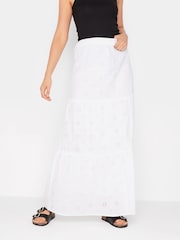 Long Tall Sally Maxi-Stufenkleid aus 100 % Baumwolle mit Lochstickerei - Bild 1 von 4