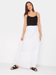 Long Tall Sally Maxi-Stufenkleid aus 100 % Baumwolle mit Lochstickerei - Bild 2 von 4
