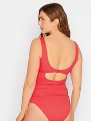 Long Tall Sally Orange Textured Tankini - Image 2 of 5