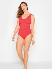 Long Tall Sally Orange Textured Tankini - Image 5 of 5