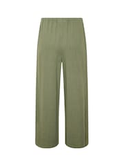 Long Tall Sally Green Linen Blend Cropped Trousers - Image 3 of 3