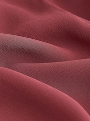 Rosewood Gathered Tie Neck Volume Sleeve Blouse - Image 8 of 8