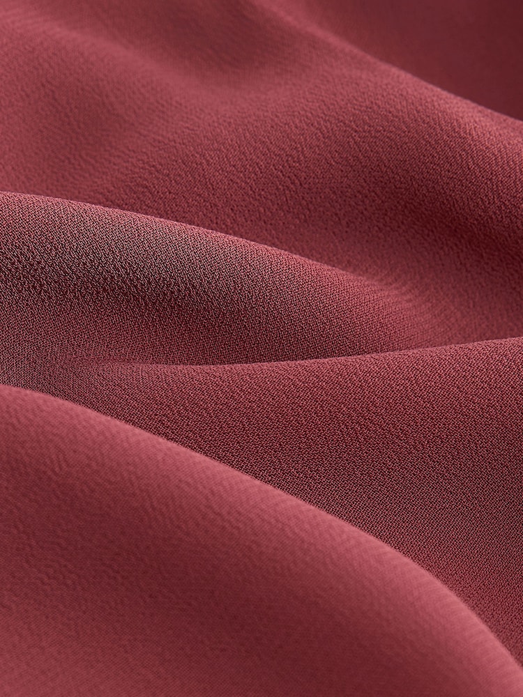 Rosewood Gathered Tie Neck Volume Sleeve Blouse - Image 8 of 8