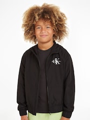 Calvin Klein Black Logo Zip Up Jacket - Image 1 of 6