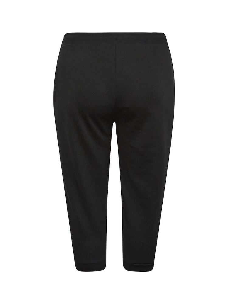 Yours Curve Black Cropped Stretch Joggers - Image 4 of 4