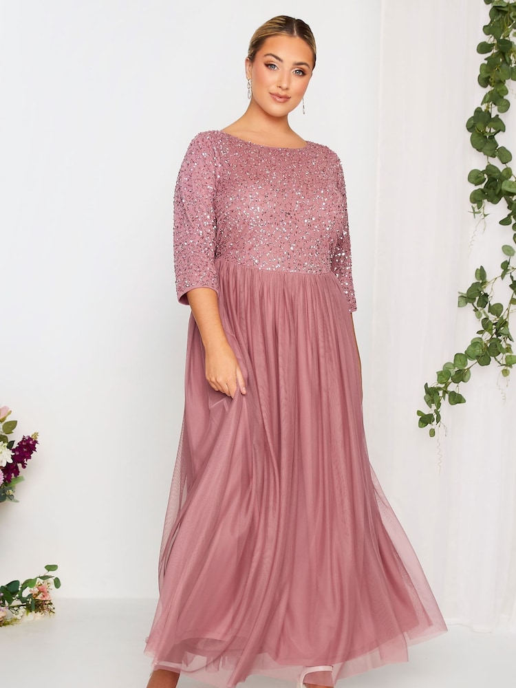 strapless open back dress Zena One-Sleeve Short Sequin Homecoming Dress Rose / XSmall main image 0