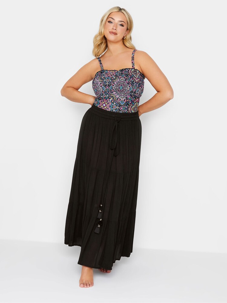 Yours Curve Black Beach Skirt - Image 2 of 3
