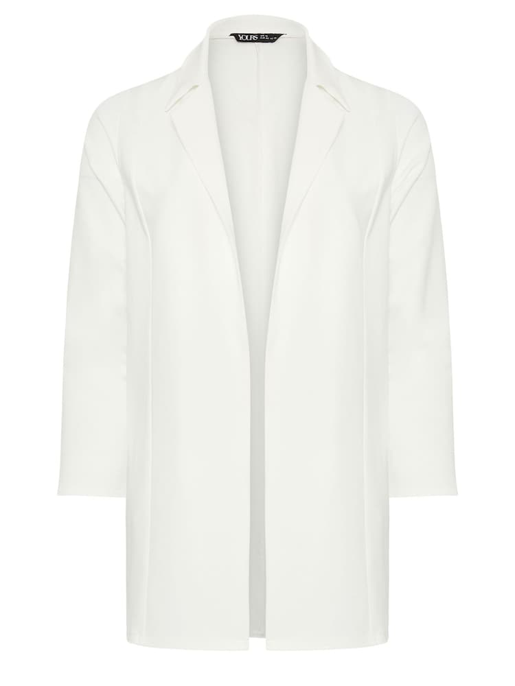 Yours Curve White Longline Blazer - Image 5 of 5