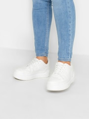 Yours Curve White Super Chunky Trainers In Extra Wide EEE Fit - Image 1 of 5