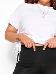 Yours Curve Black Soft Touch Stretch Cycling Shorts - Image 3 of 4