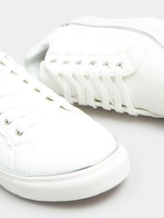 Yours Curve White Extra Wide Fit Hardware Scallop Trainers - Image 5 of 5