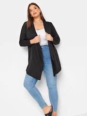 Yours Curve Black Waterfall Cardigan - Image 6 of 8
