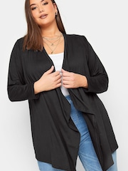 Yours Curve Black Waterfall Cardigan - Image 8 of 8