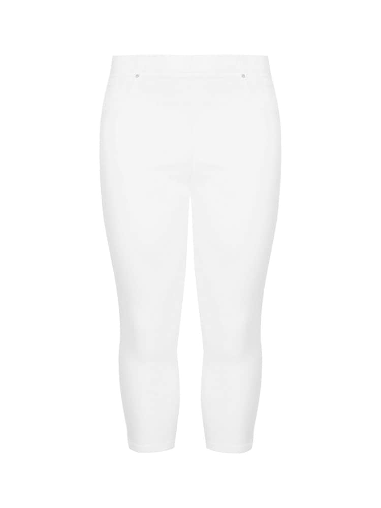 Yours Curve White Cropped Jenny Stretch Jeggings - Image 6 of 6