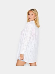 Yours Curve White Broderie Shirt - Image 3 of 4