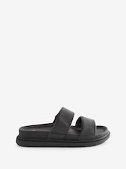 Yours Curve Black Extra-Wide Fit Two Strap Colour Drench Sandals - Image 1 of 5
