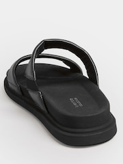 Yours Curve Black Extra-Wide Fit Two Strap Colour Drench Sandals - Image 2 of 5