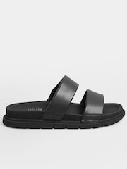 Yours Curve Black Extra-Wide Fit Two Strap Colour Drench Sandals - Image 3 of 5