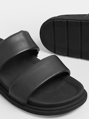 Yours Curve Black Extra-Wide Fit Two Strap Colour Drench Sandals - Image 4 of 5