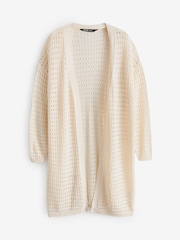 Yours Curve Cream Midi Crochet Cardigan - Image 5 of 5