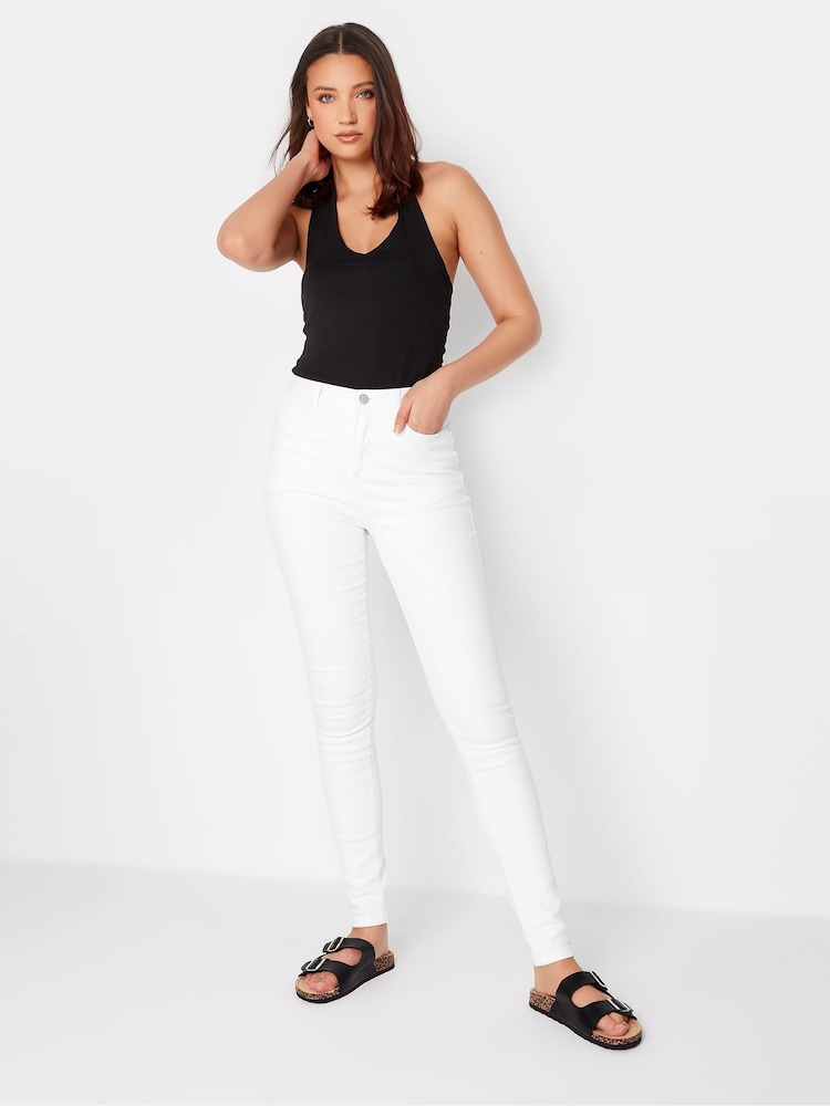 Long Tall Sally White AVA Superstretch Skinny Jeans - Image 2 of 3