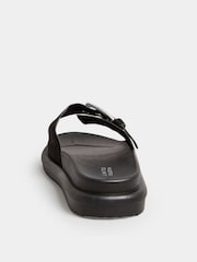 Yours Curve Black Wide Fit Colour Drench Buckle Mules - Image 4 of 5