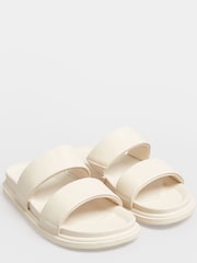 Yours Curve White Extra-Wide Fit Two Strap Colour Drench Sandals - Image 3 of 5