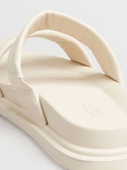 Yours Curve White Extra-Wide Fit Two Strap Colour Drench Sandals - Image 4 of 5