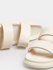Yours Curve White Extra-Wide Fit Two Strap Colour Drench Sandals - Image 5 of 5